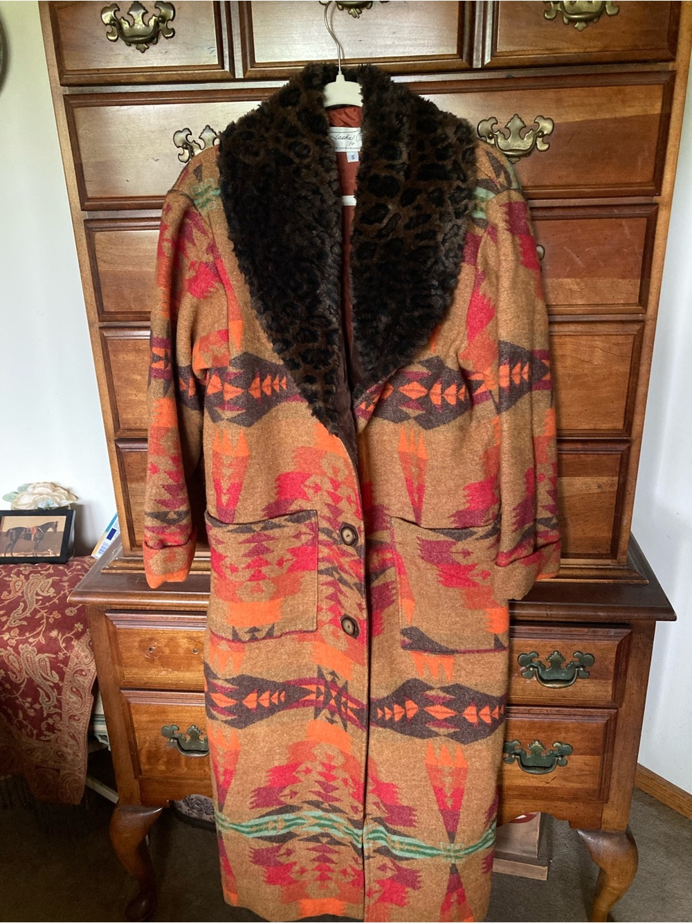 Tasha Polizzi Blanket Coat with Faux Fur Collar